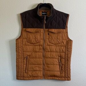 Hooey Men's Quilted Brown and Tan Vest Sz XL